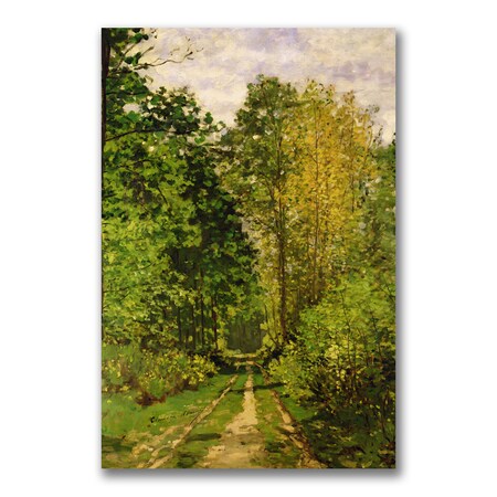 Claude Monet 'Wooded Path 1865' Canvas Art,35x47